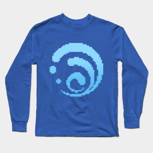 Hydro Elements Genshin Impact Pixel Art Long Sleeve T-Shirt